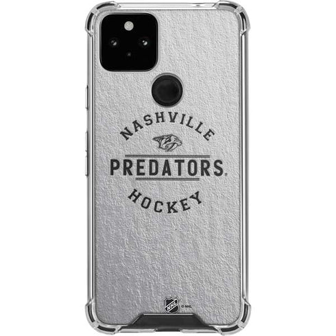 NHL Nashville Predators Black Text Google Pixel 5 Clear Case